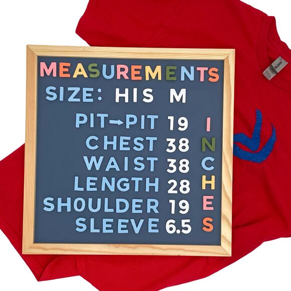 Handsewn Spider Graphic Tee | Unisex M | Artisan Originals | Red Blue Spider - Picture 5 of 7